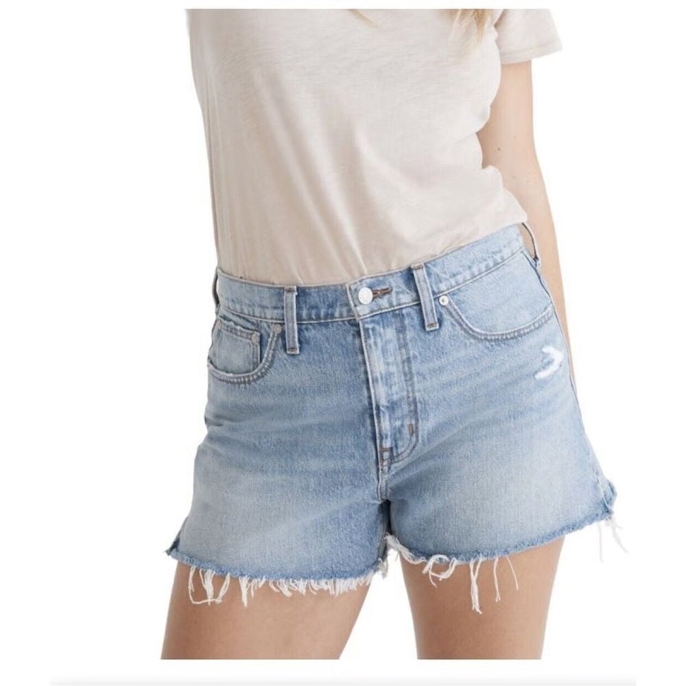 Madewell relaxed denim shorts.